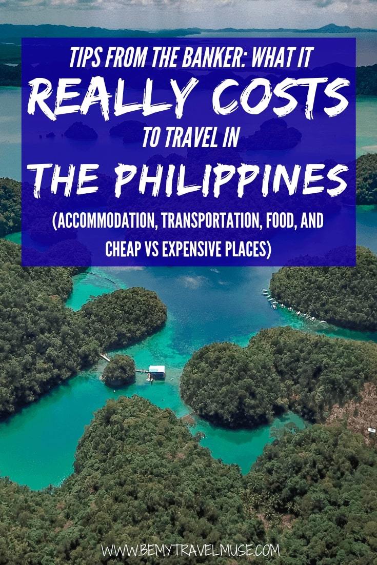 Une ventilation honnête sur ce qu'il en coûte vraiment pour voyager aux Philippines. Note : ce n'est pas aussi bon marché que d'autres pays d'Asie du Sud-Est, mais j'ai inclus des conseils sur la façon dont vous pouvez voyager aux Philippines avec un budget ! #Philippines #PhilippinesTravelTips