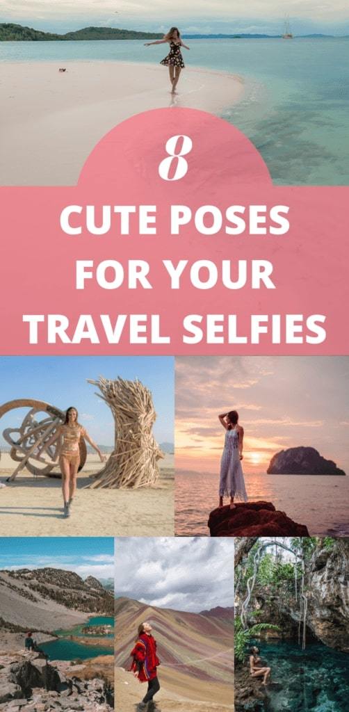 travel selfies poses