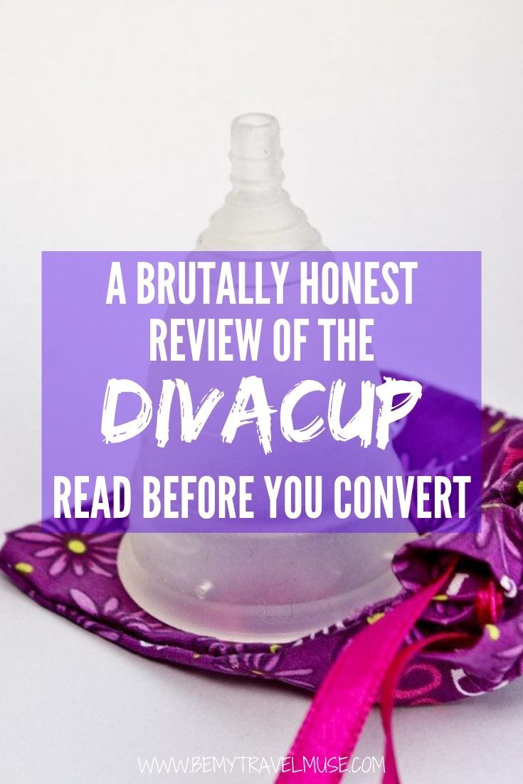 Is menstrual cup worth it? I have been using the Diva cup for years now, and here's my (brutally) honest review to help you decide if a menstrual cup is for you, and if it's truly better than using a tampon or pads, especially when you are traveling. #divacup