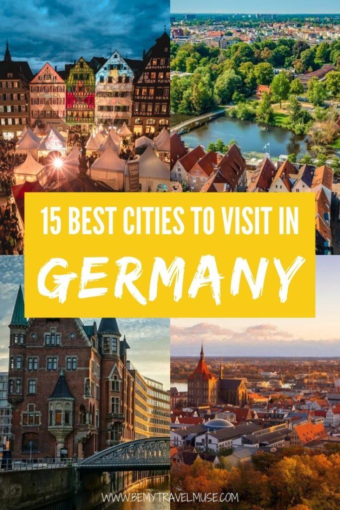 Visiting Germany? Here are 15 of the best cities you can explore! From the cooler than cool streets of Berlin to the beautiful castles in Baden-Württemberg, Germany has so many cities worth visiting, a trip to Germany alone is more than worth it. #Germany