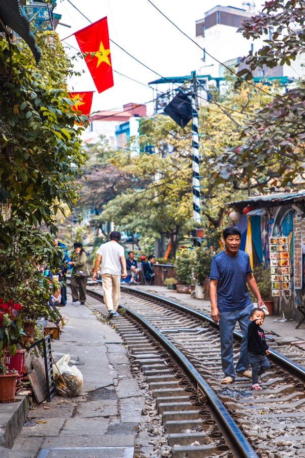 Train street in Hanoi