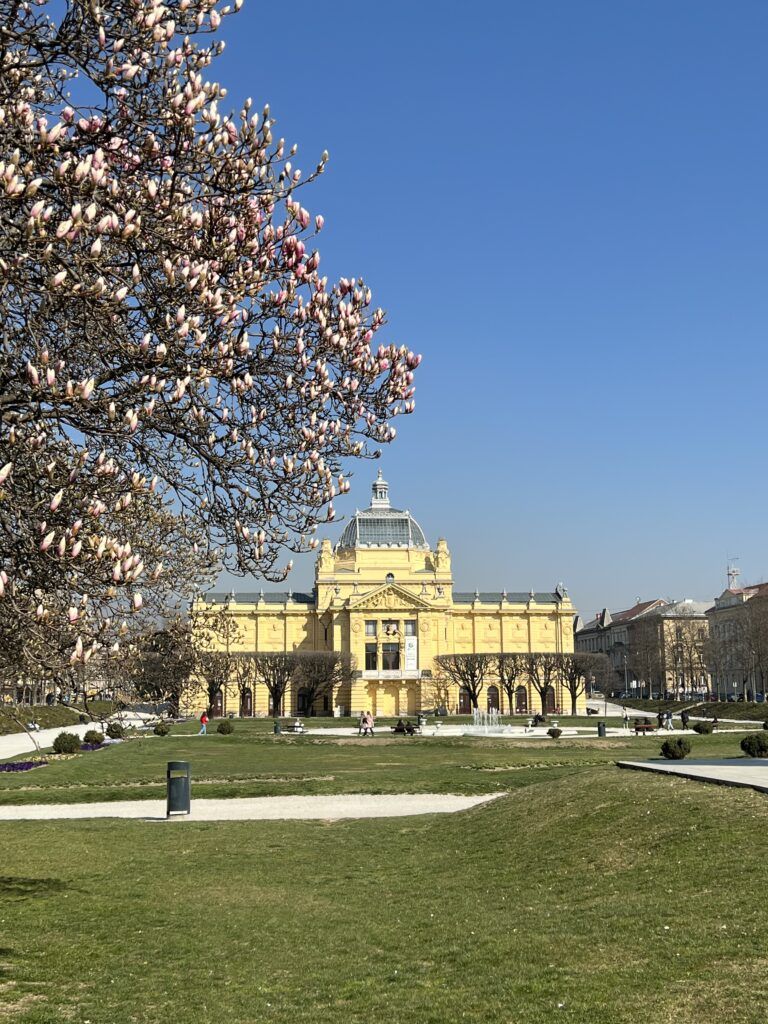 The Art Pavilion in Zagreb on a sunny spring day.